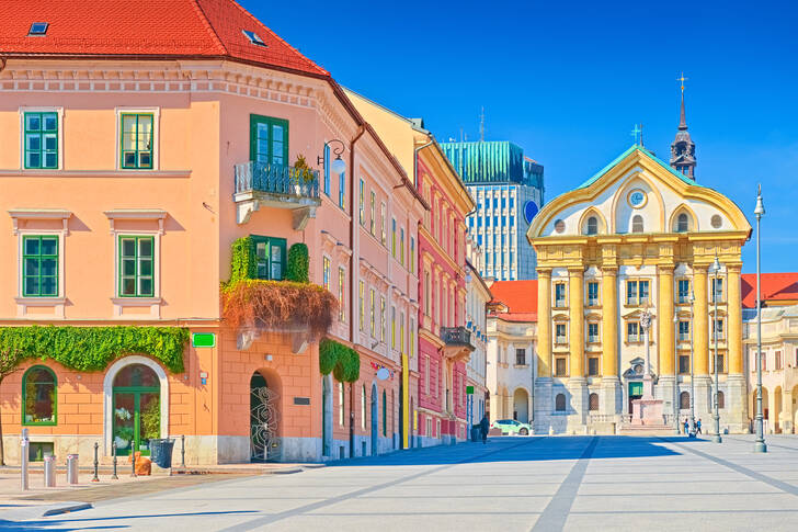 ساحة في وسط ليوبليانا