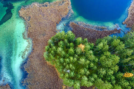 Luftaufnahme der Osterseen