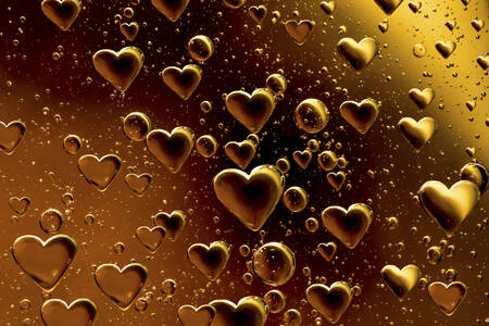 Kalp şeklinde kabarcıklar