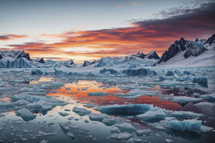 Glaciers in Paradise Bay