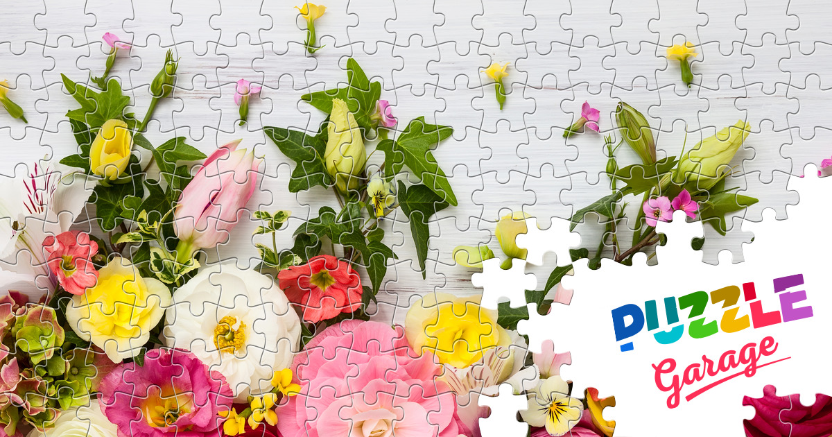 Frame of flowers Jigsaw Puzzle (Plants, Flowers) Puzzle Garage