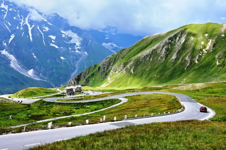 Alpine weg in Oostenrijk
