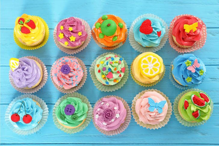 Bunte Cupcakes