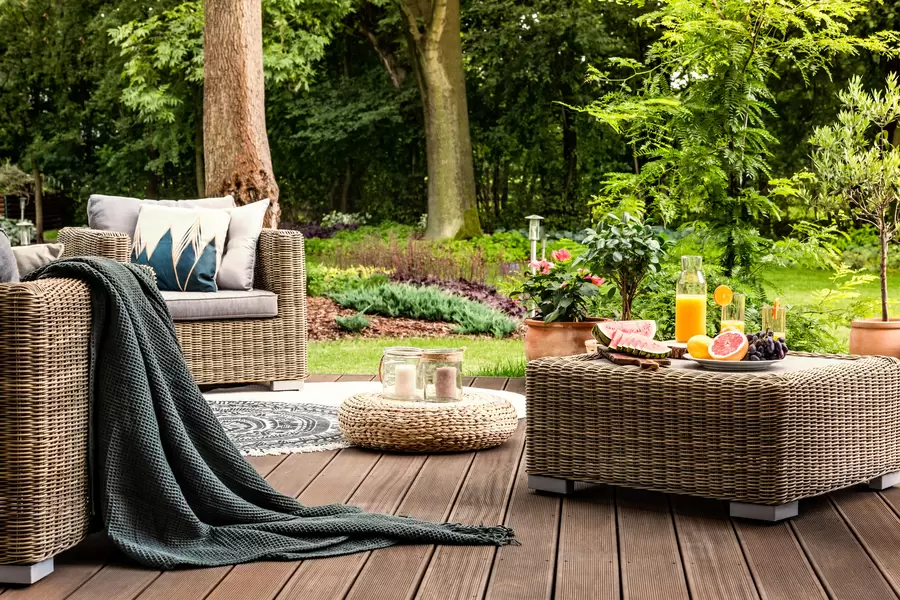 Terrasse eines Landhauses