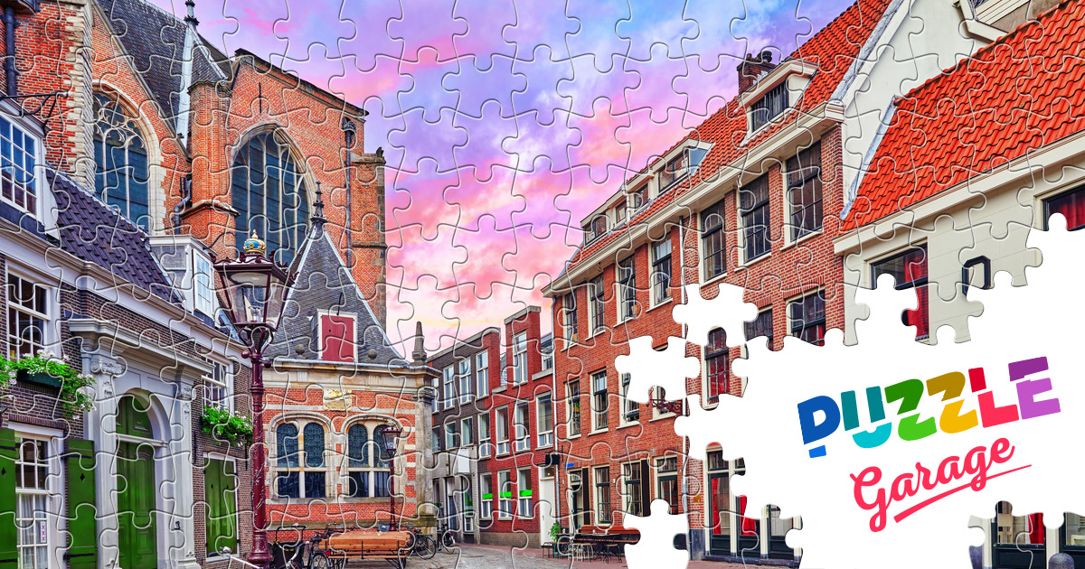 Houses in Amsterdam Jigsaw Puzzle (Countries, Netherlands) Puzzle Garage