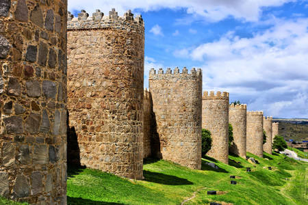 View of the fortress wall of Avila