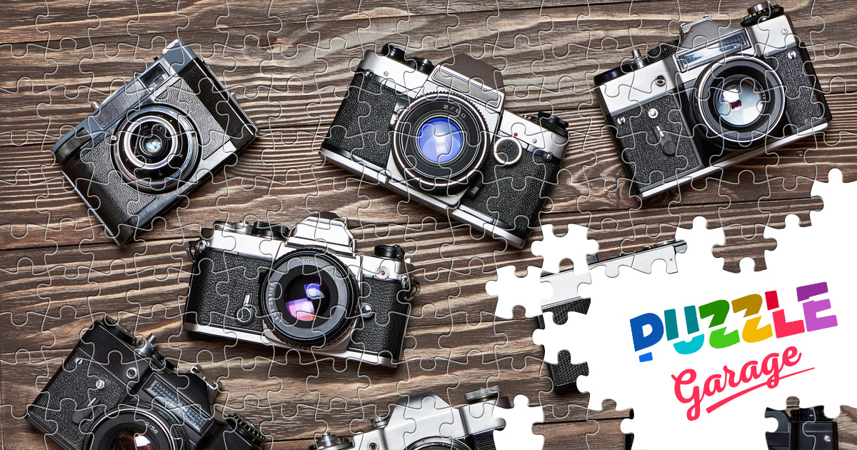 Collection of retro cameras Jigsaw Puzzle (Stuff, Foto cameras