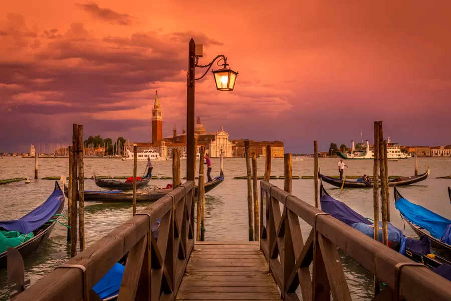 Coucher de soleil à Venise