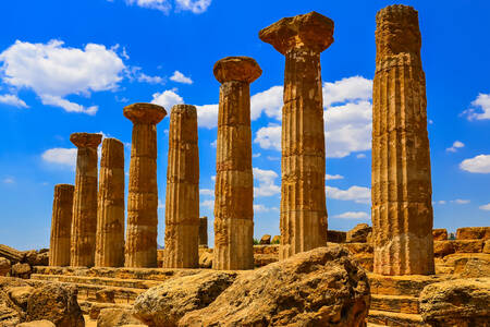 Temple columns in Agrigento