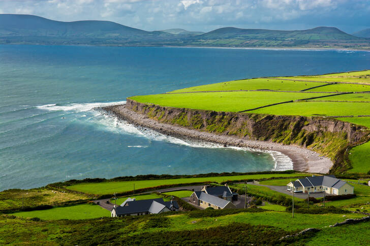 Houses on the coast of Ireland