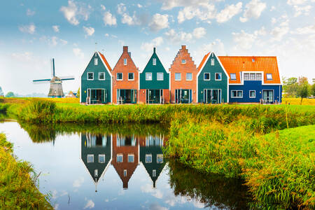 Colored houses in Volendam