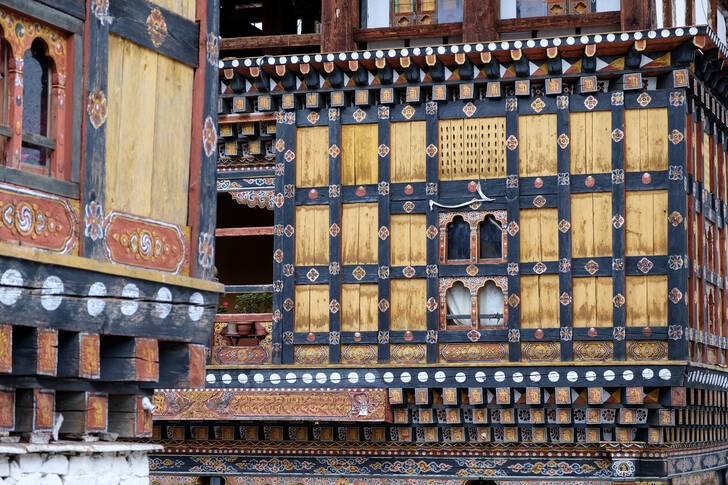 Fasad av ett buddhistiskt kloster