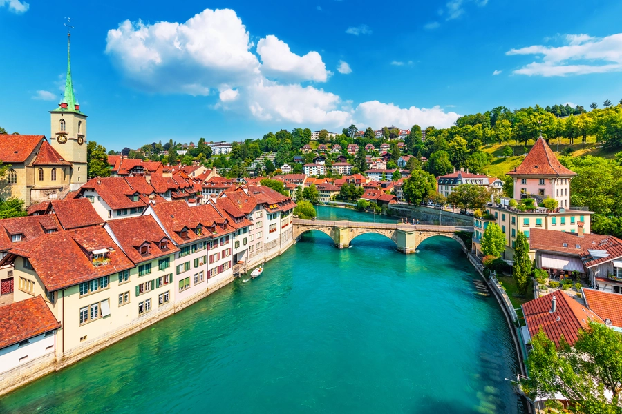 Vue sur la rivière Aar à Berne