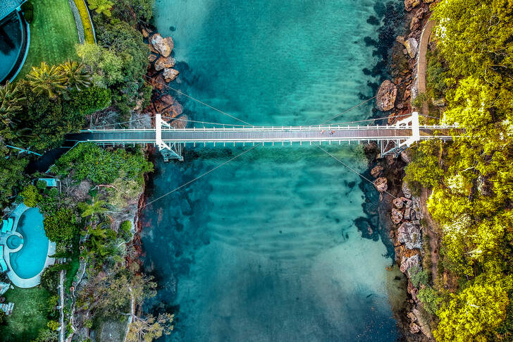 Top view of Parsley Bay beach