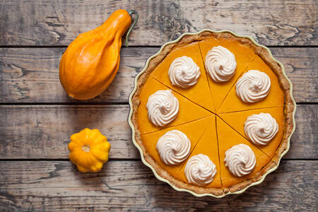 Pastel de calabaza con nata