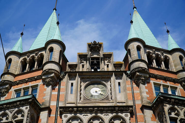 La façade de l'ancien bâtiment de la poste centrale à Brunswick