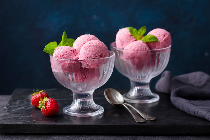 Pink ice cream