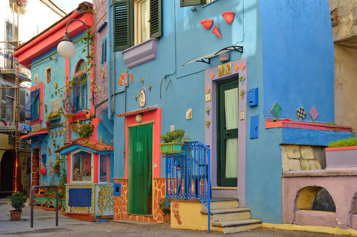 A colorful house in Italy