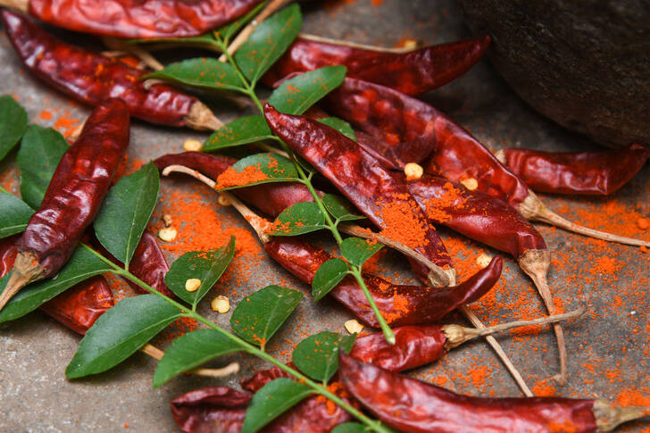 Torkade chilifrukter