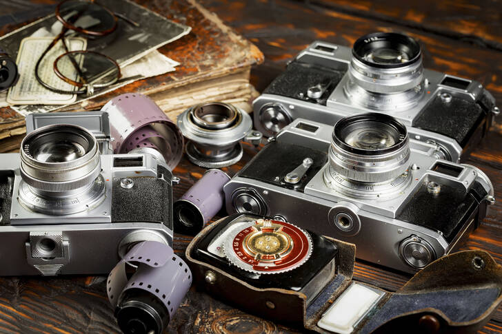 Samling af vintagekameraer