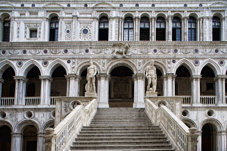 The Giants' Staircase in the courtyard of the Doge's Palace