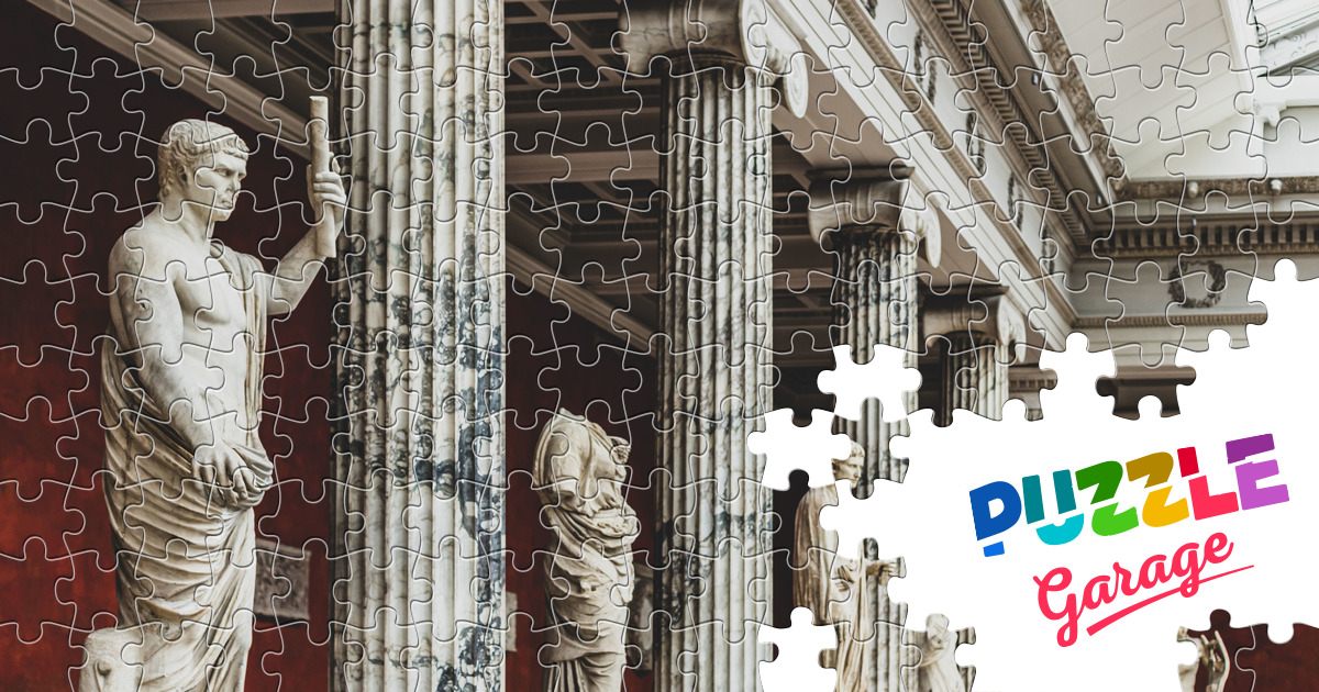 Hall with sculptures in the Carlsberg Glyptotek Jigsaw Puzzle (Countries, Denmark) Puzzle Garage