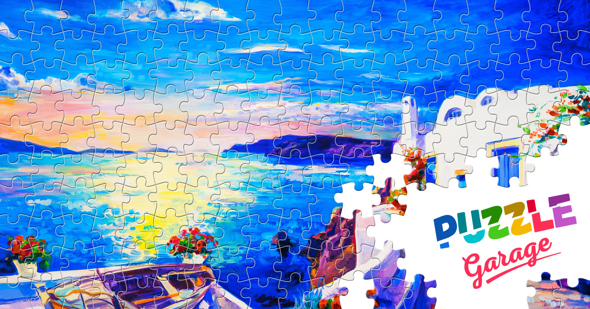 House by the sea Jigsaw Puzzle (Art, Painting) Puzzle Garage