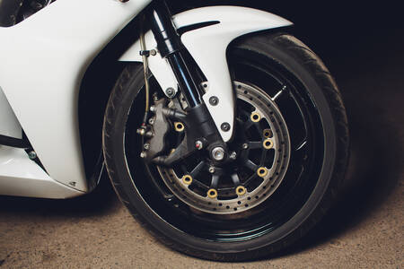White sport bike