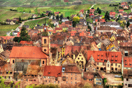 Udsigt over Riquewihr