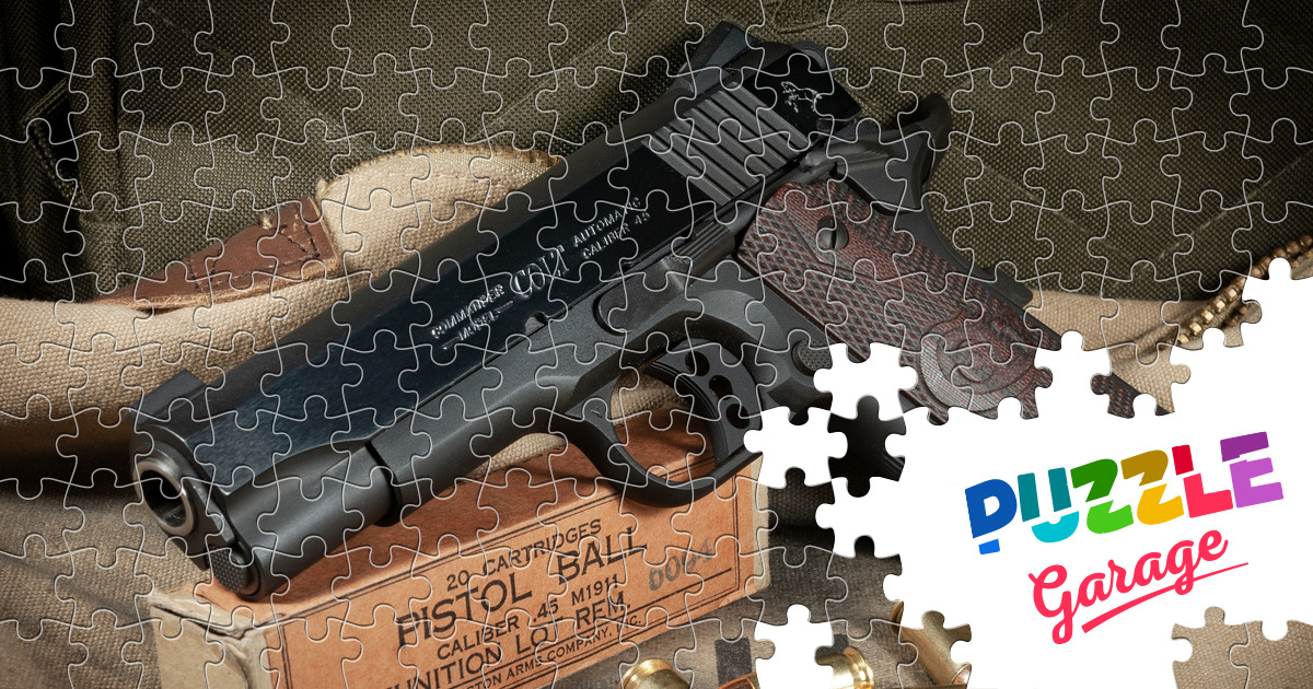 Colt and cartridges Jigsaw Puzzle (Stuff, Weapons) | Puzzle Garage