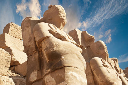 Skulpturer vid Karnak-templet