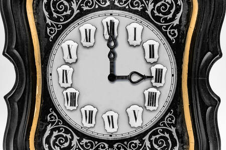 Gros plan de l'horloge vintage