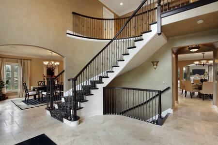 Foyer with stairs