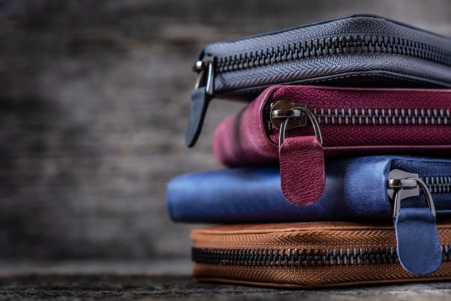 Portefeuilles en cuir véritable