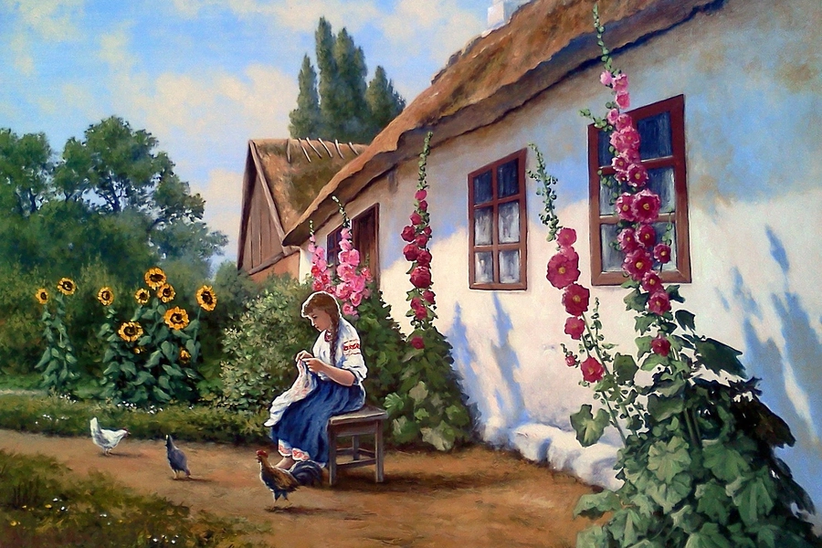 Dziewczyna w domu