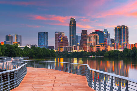 Západ slnka v Austine, USA