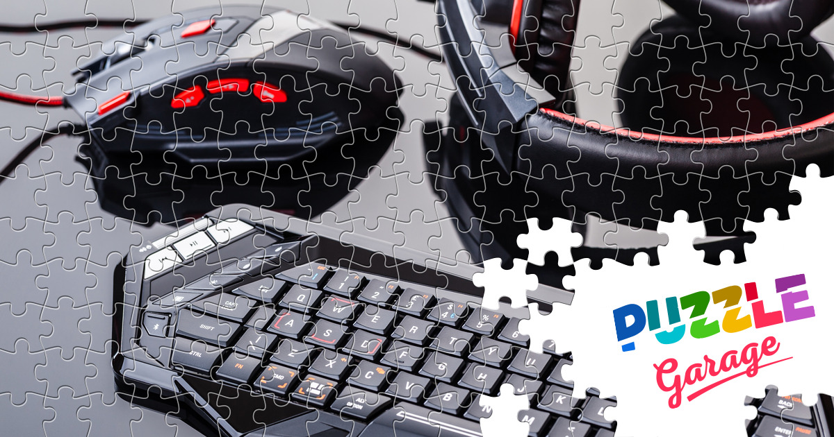 Gaming Keyboard and Mouse Jigsaw Puzzle (Stuff, Electronics) Puzzle