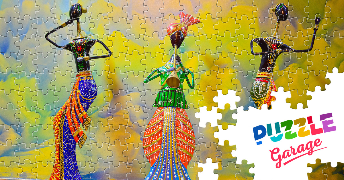 Handmade metal sculptures Jigsaw Puzzle (Art, Sculpture) Puzzle Garage