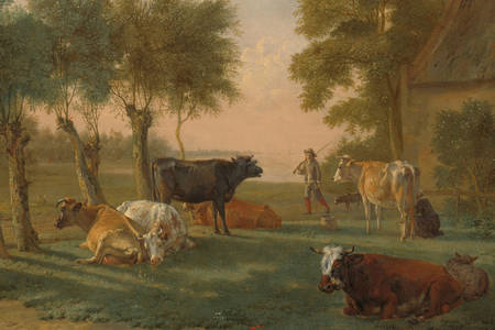 Paulus Potter: Cows in the meadow near the farm