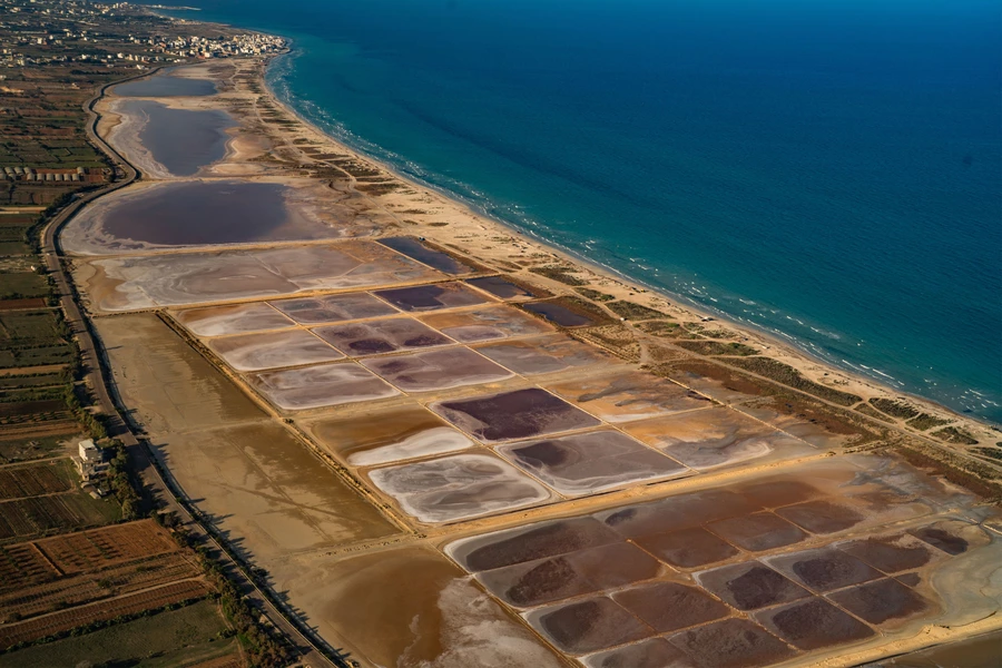 Uitzicht op de kust en de kwelders