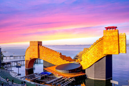 Festival stage in the city of Bregenz