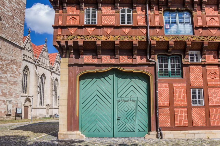 Gebouwgevels in Braunschweig