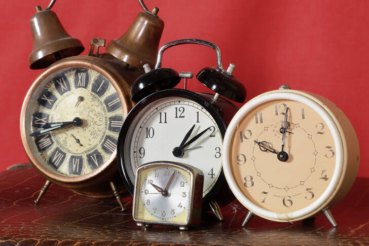 Old alarm clocks