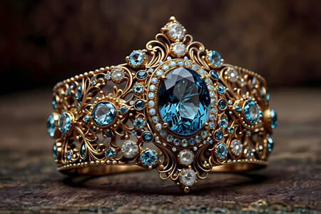 Bracelet with sapphires