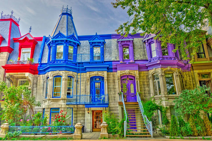 Victorian colorful houses