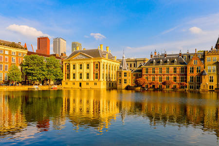 View of the Binnenhof in The Hague