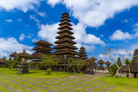 Meru towers of Pura Besakih temple
