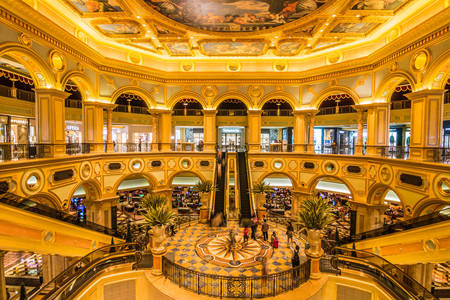 Hall of the Venice Hotel in Macau
