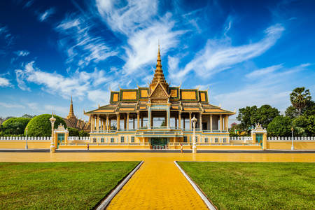 Blick auf den Königspalast in Phnom Penh