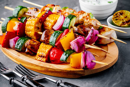 Vegetable shish kebab